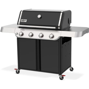 Barbecue gaz WEBER Genesis E-415 black 4 brûleurs sur chariot, 86x48 cm