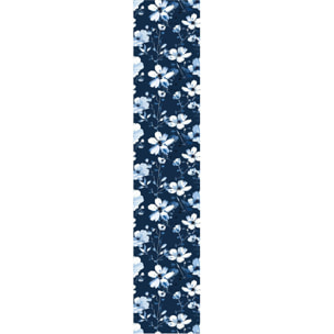 Papier peint intissé pré-encollé - SCANDINAVE FLEURS CHAMPÊTRE BLEUES ET BLANCHES - 1 rouleau