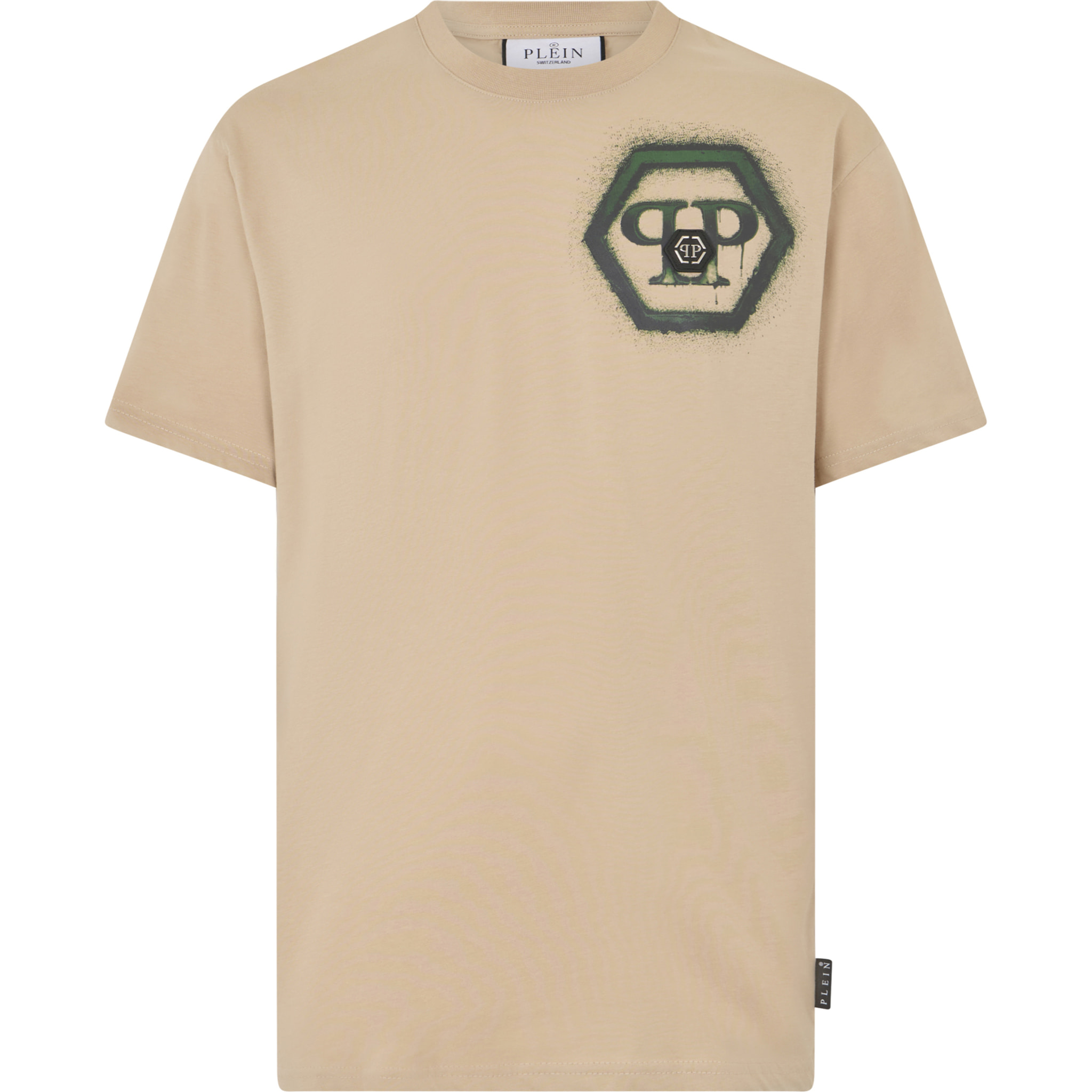 PHILIPP PLEIN Round Neck T-Shirt Spray Hexagon