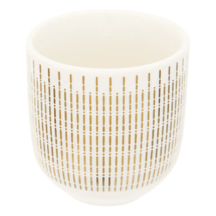 Coffret 6 tasses Lunis 109ml doré