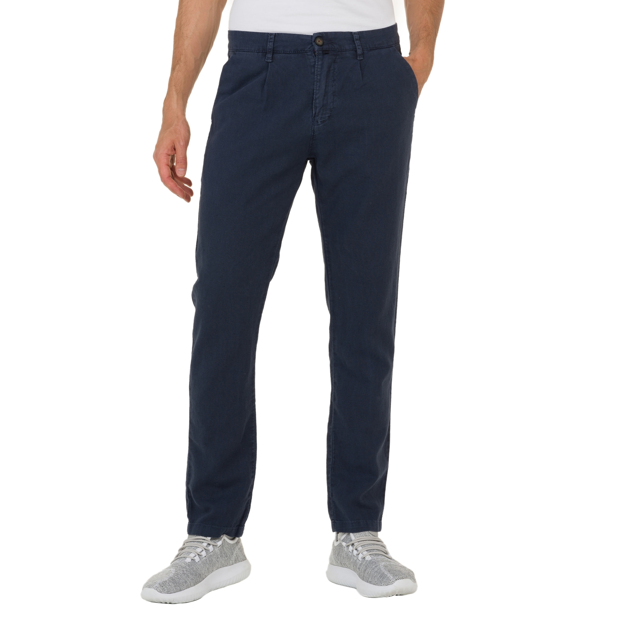 Pantalone in lino Tamborine Blu navy