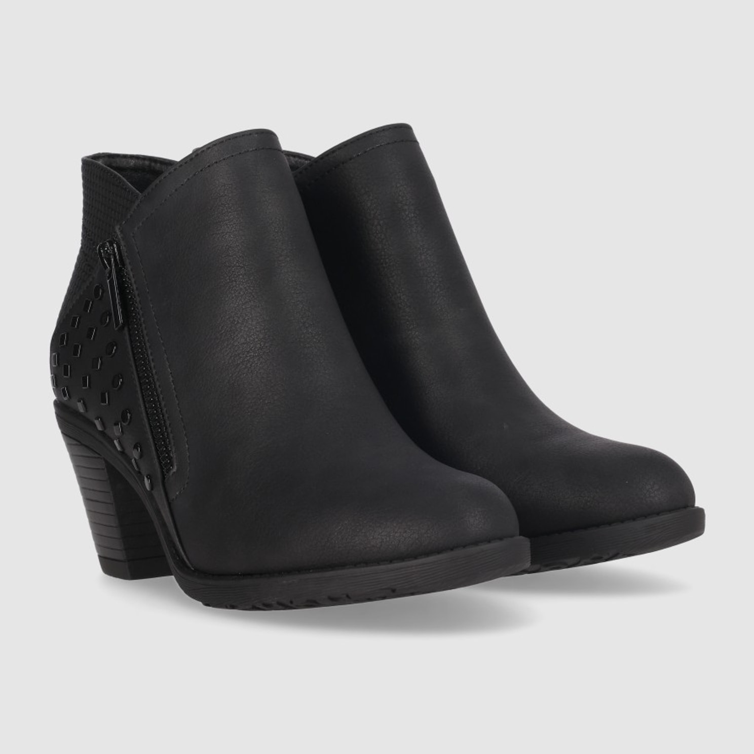 Botines - Negro - Tacón: 7 cm