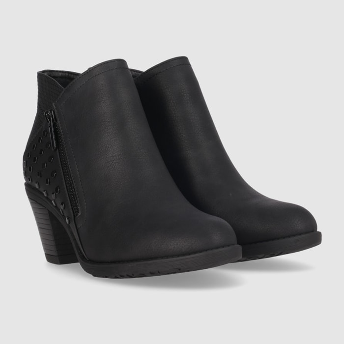 Botines - Negro - Tacón: 7 cm