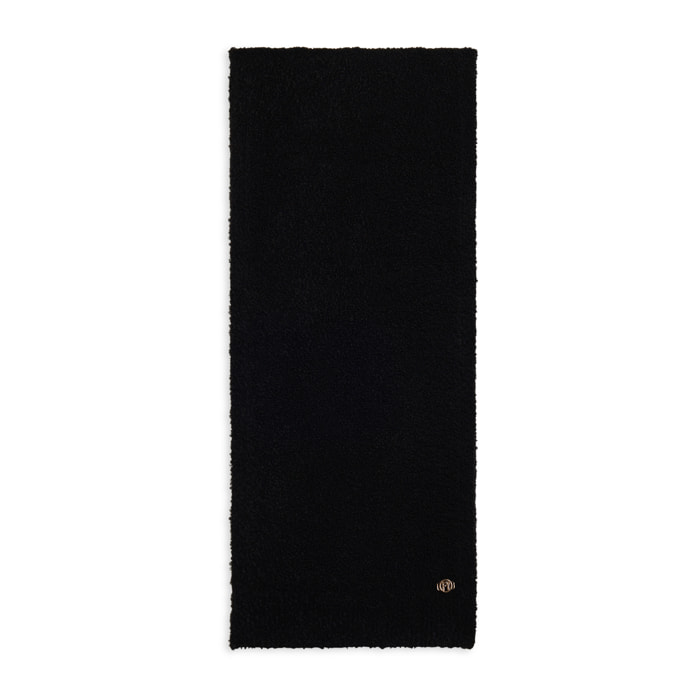 Sciarpa bouclé effetto lana con logo FY dorato