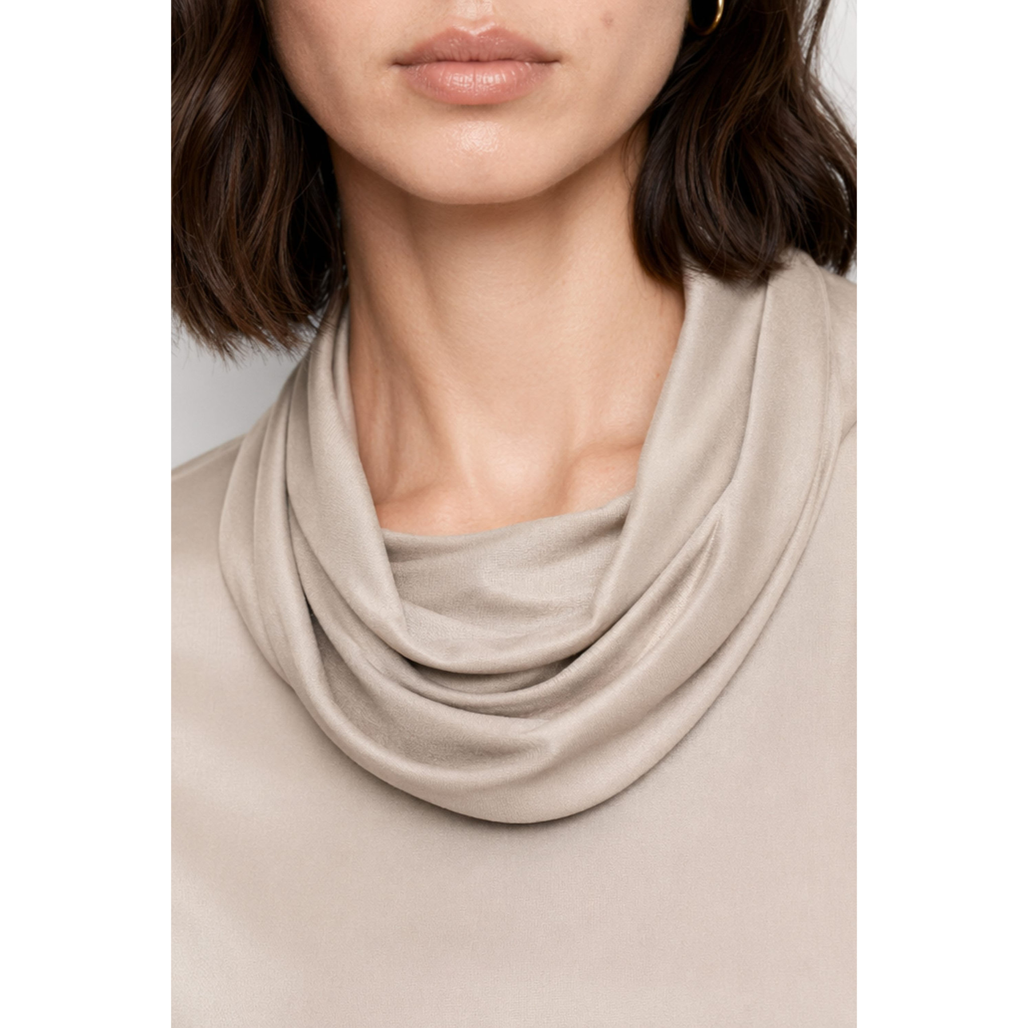 Kocca - Blusa in viscosa con scollo ad anello e maniche a 3/4 Donna