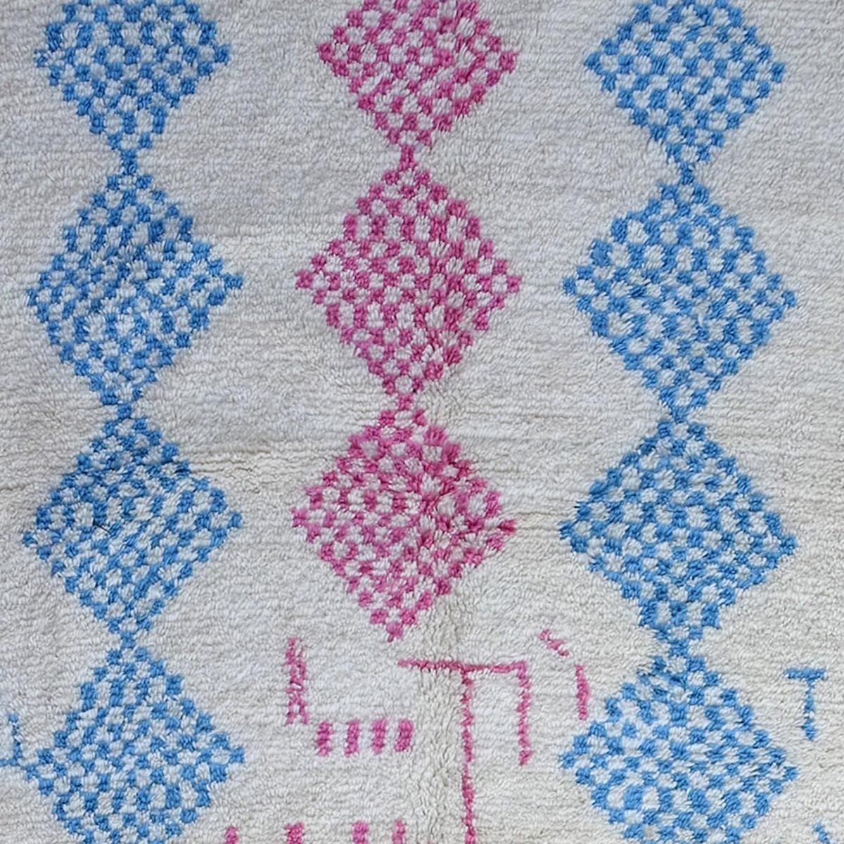 Authentique tapis berbère fait à la main en laine motif ethnic FOLO