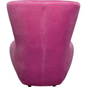 Fauteuil Sweep velours rose Kare Design