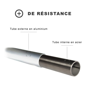 Parasol déporté et rotatif Ø 3,5 m écru TARGA