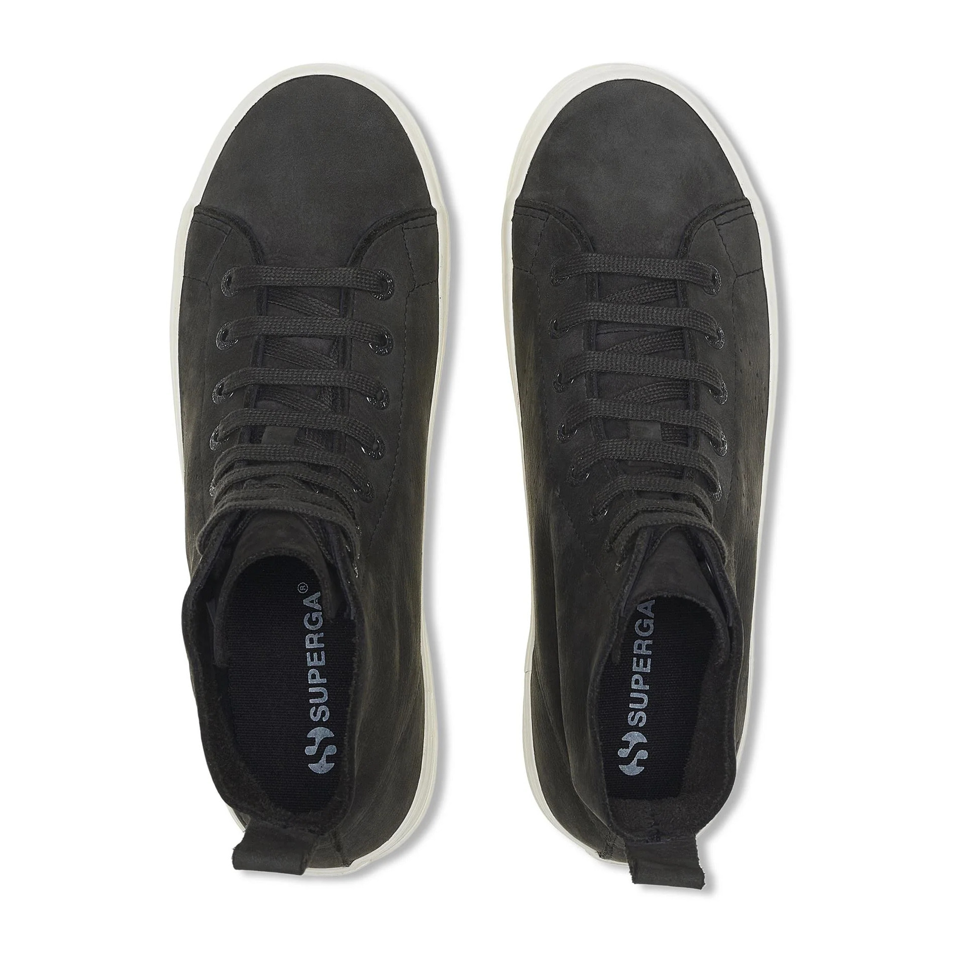 Stivaletti Superga Uomo Donna Nero 2644 NUBUCK LEATHER