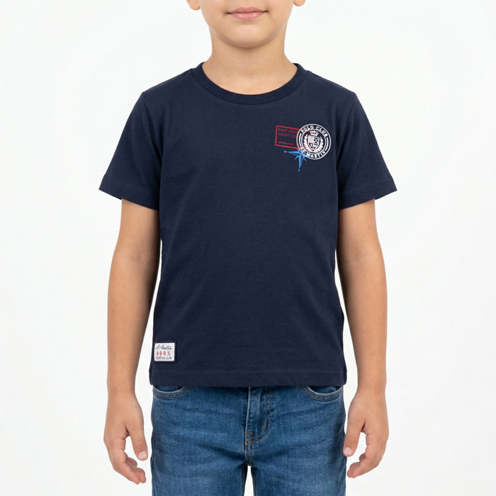 T-shirt maniche corte con logo stampato