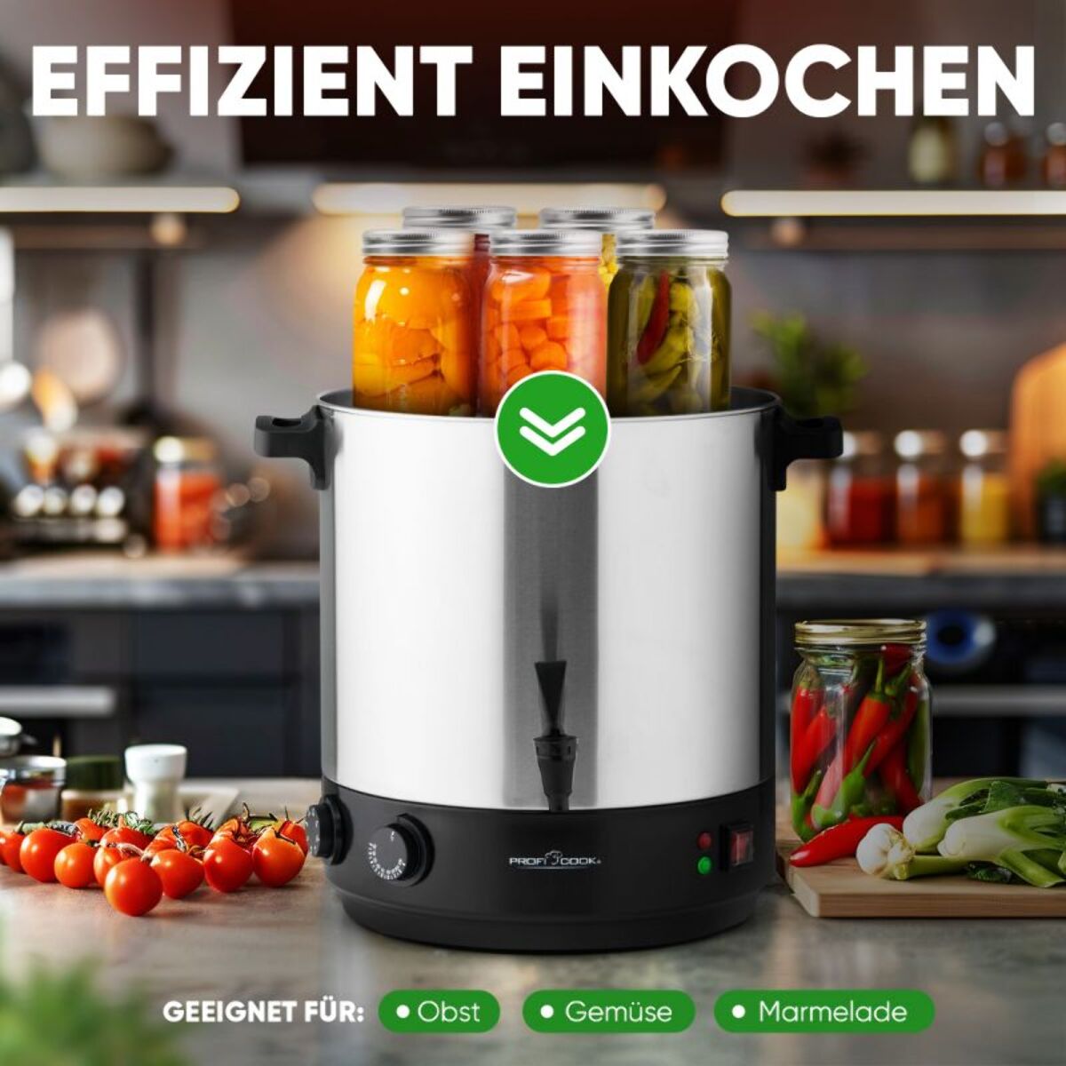 Stérilisateur à bocaux 32L Inox Proficook PC-EKA1283-Inox