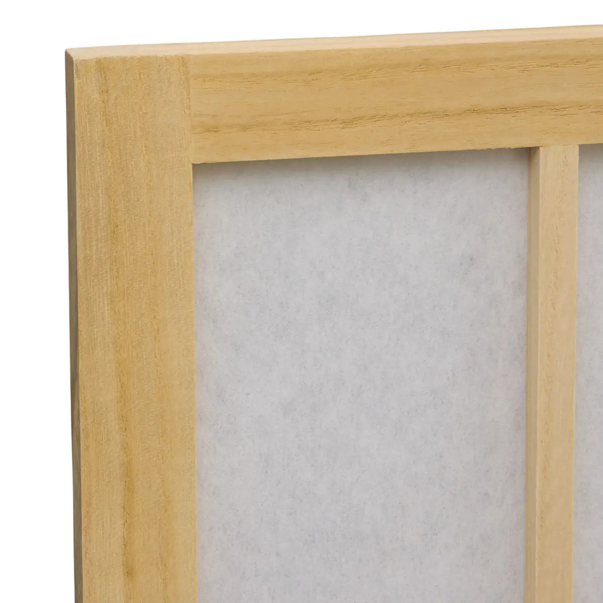 Paravent Sandai 112,5x170cm blanc et bois