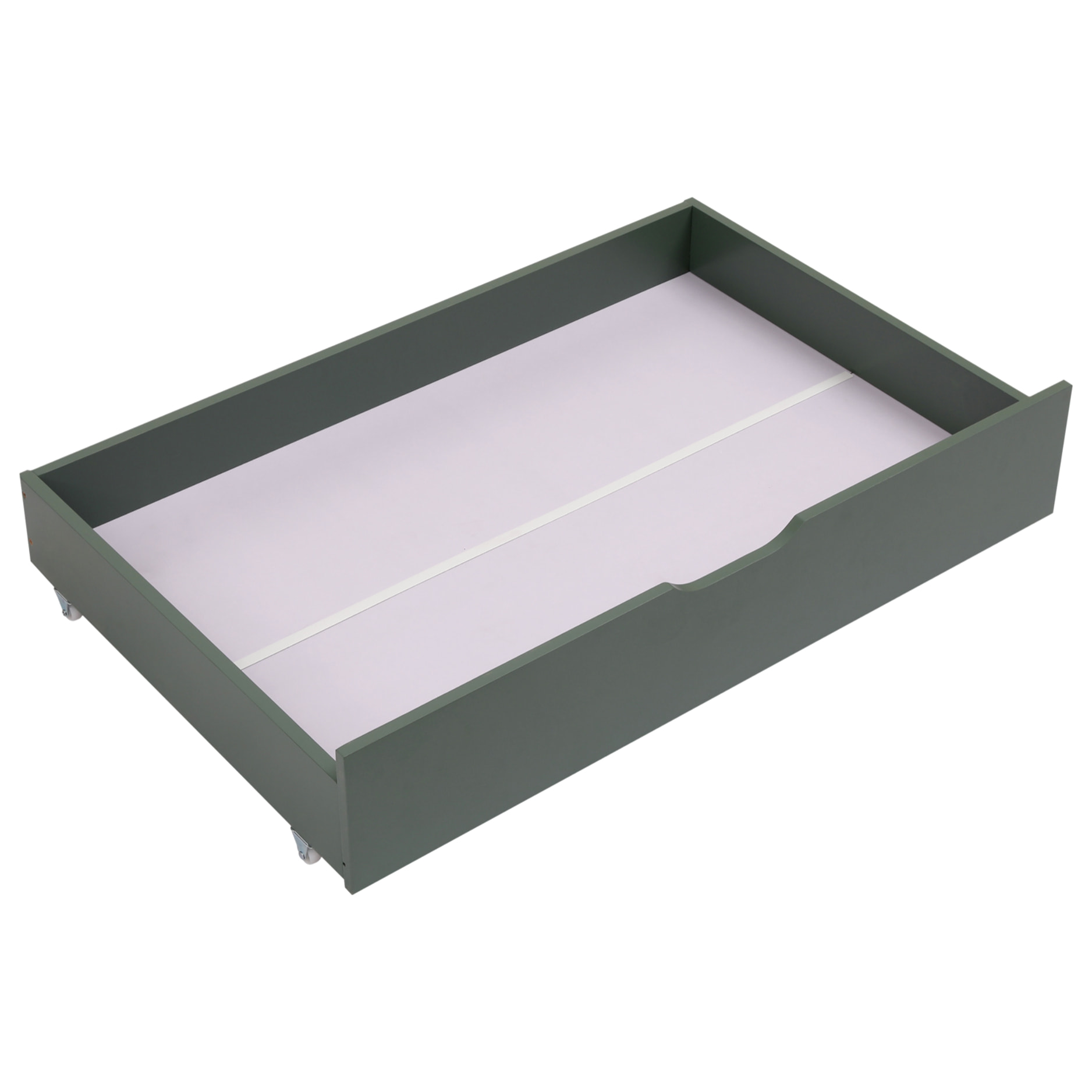 Lit cabane pour enfant 190x90cm vert avec tiroirs MARCEAU