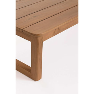 Tavolino basso rettangolare NOJA in legno teak, 122×60×35 cm