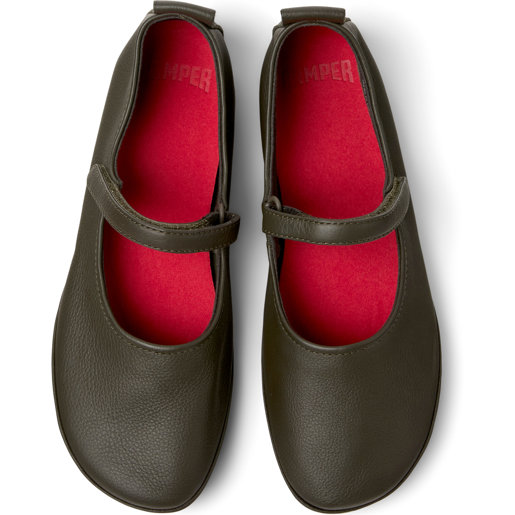 Ballerine - CAMPER Right Nina - Verde - Pelle liscia