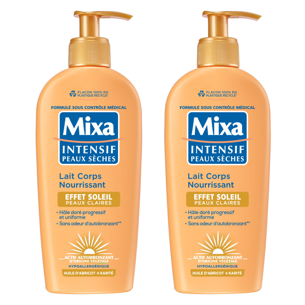 Mixa Lait Corps Effet Soleil Peaux Claires 250ml Lot 2