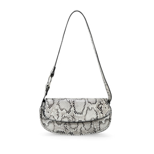 Bolso mini de hombro en serpiente con solapa
