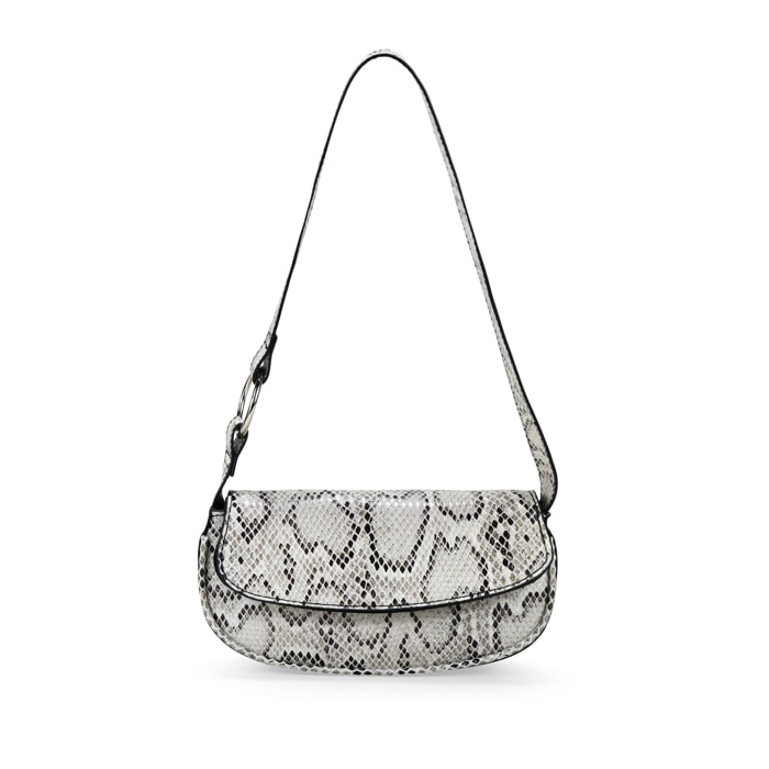 Bolso mini de hombro en serpiente con solapa