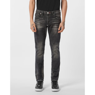 PHILIPP PLEIN Vaqueros de corte recto RACING