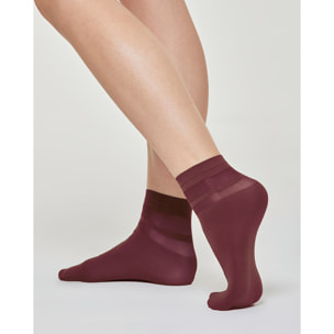 Calzino coprente Olivia con righe trasparenti