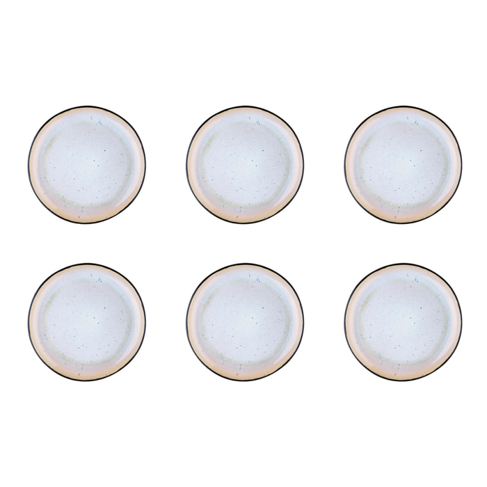 Assiette IRIS Ø21,5cm - 6 pièces - Blanc ivoire