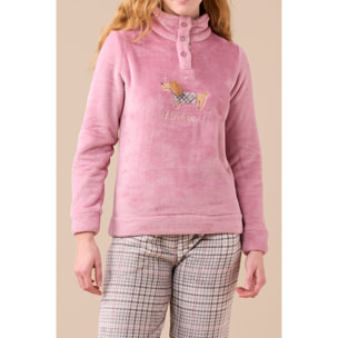 Pigiama donna invernale in coral articolo cocker. Noidinotte