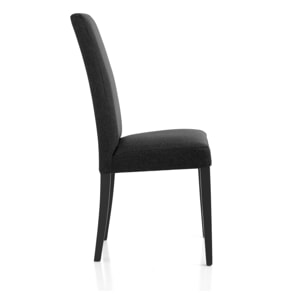 Tomasucci Ensemble de 2 chaises LELLA en tissu anthracite