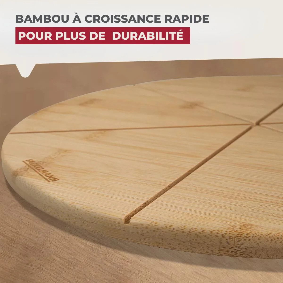 Planche à pizza avec rainures de coupe, Ø 32 cm