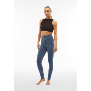 Jeggings push up WR.UP® curvy vita alta con zip gamba skinny