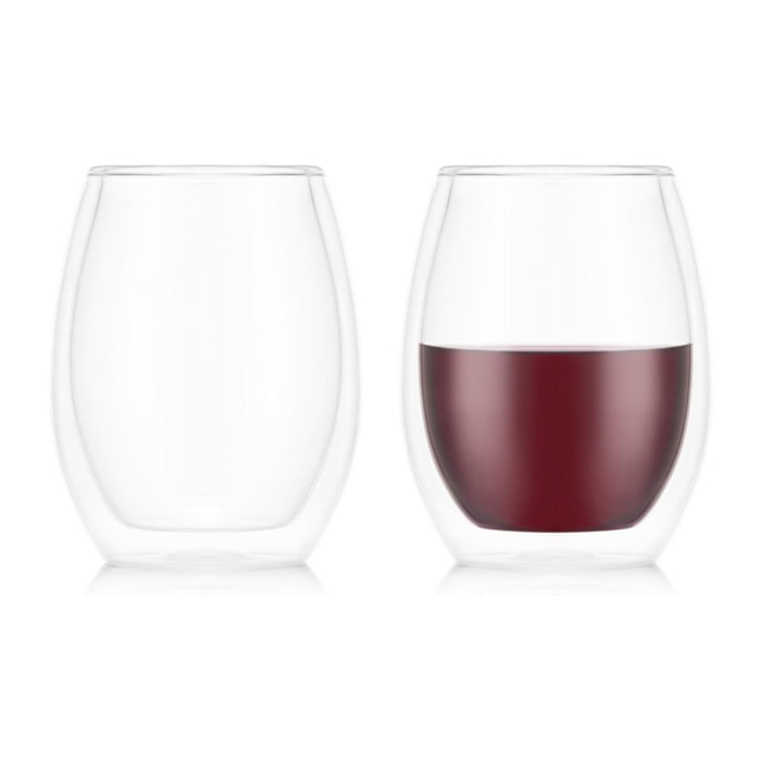 SKÅL: Set de 2 verres à vin double paroi - Merlot, 0.5 l 0.5 L