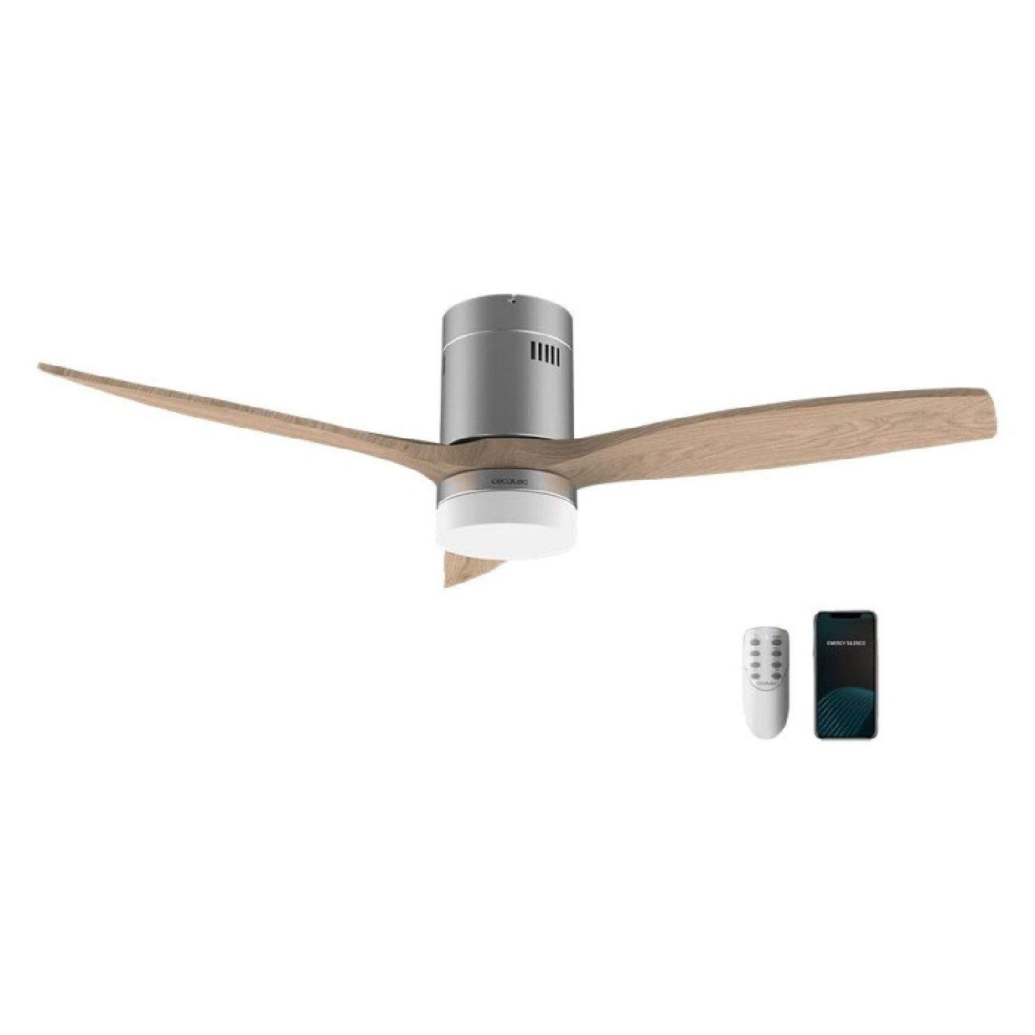 Cecotec Ventilateur de plafond avec lumière et Wifi EnergySilence Aero 5600 Stee