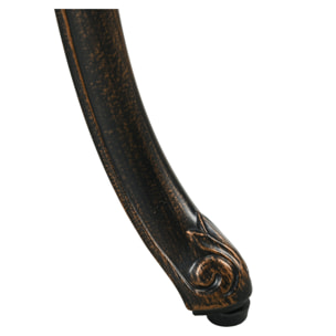Ensemble salon de jardin 2 places avec table ronde style rétro fonte alu effet bronze antique