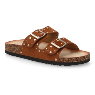 Sandalia bio mujer cómoda con tachuelas