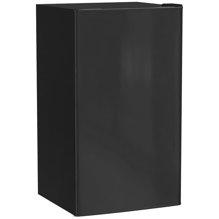 Nevera Pequeña 91 L con Congelador, Mini Frigorífico Silenciosa, Frigorífico Pequeño Bajo Encimera con Temperatura Regulable 5 Niveles, Puerta Reversible y Estantes Ajustables, Negro