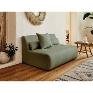 Onyx - canapé modulable d'angle gauche 5 places - en tissu - Vert sauge