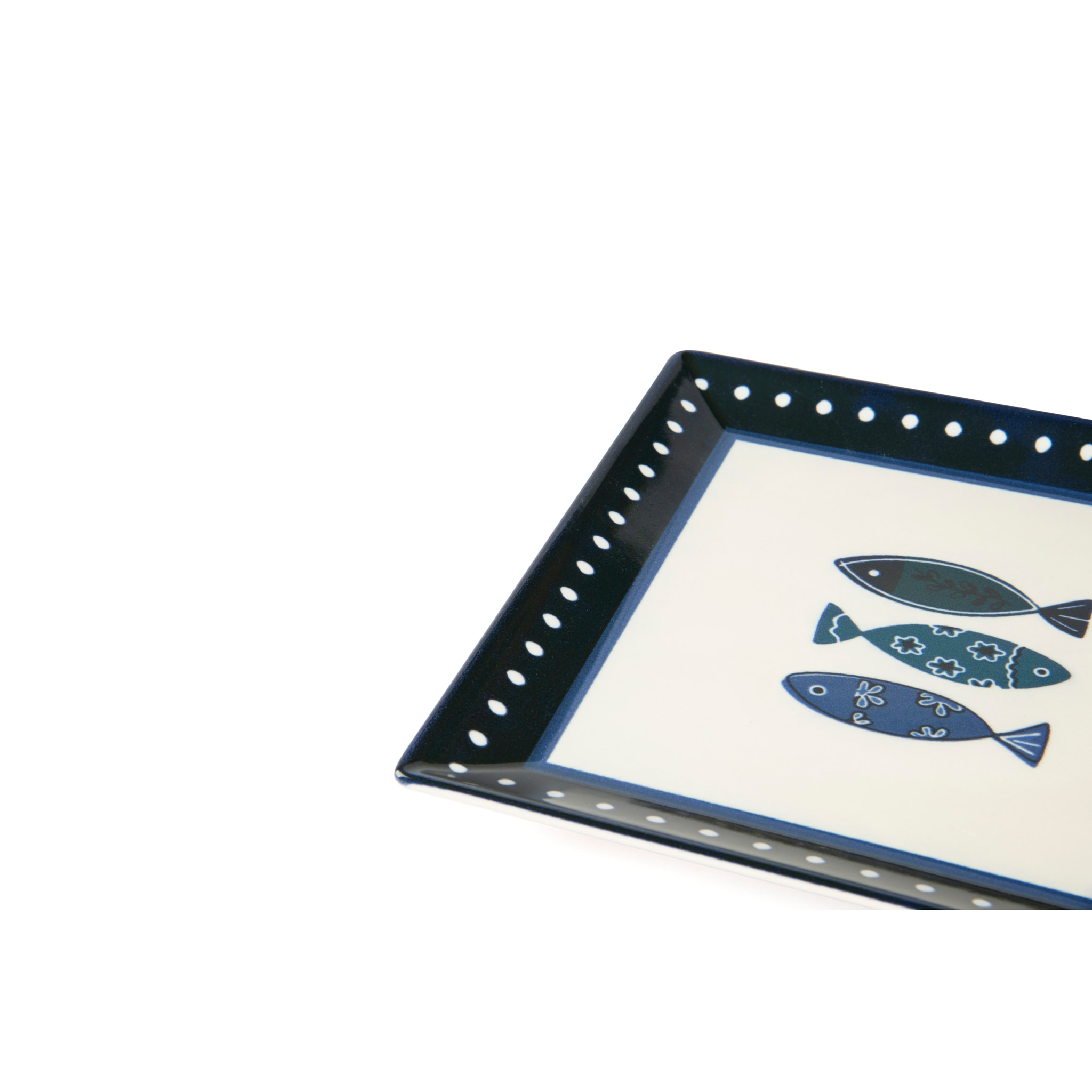 Service 18 Assiettes Carrées Excelsa – Ocean, Céramique Bleue