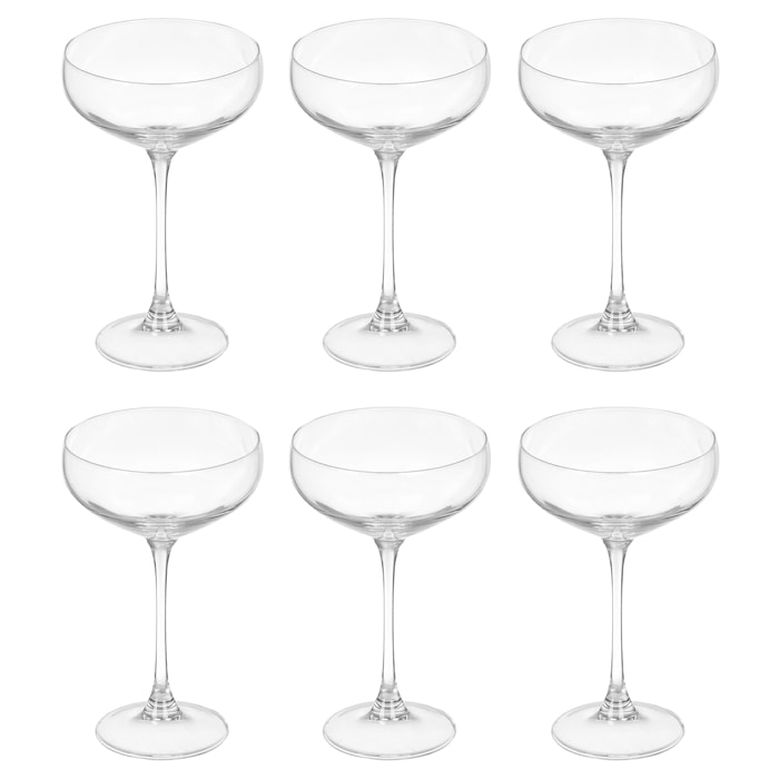 Confezione da 6 flute da champagne vintage 315ml