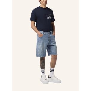 PHILIPP PLEIN Denim Shorts Paint