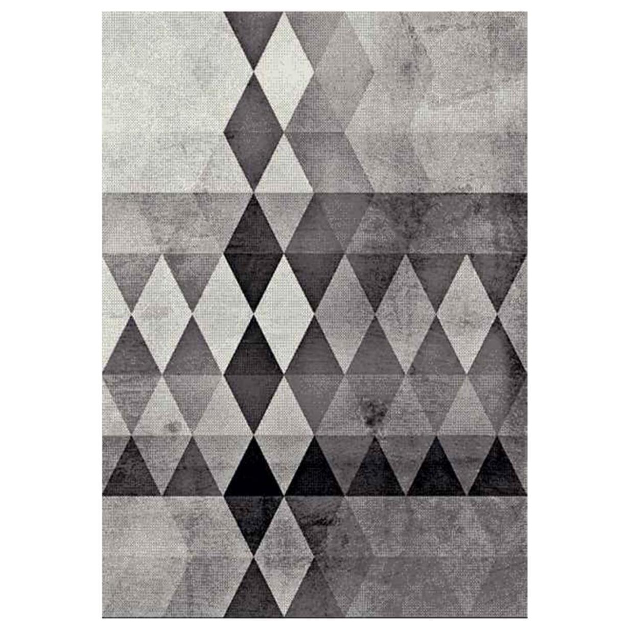 Tapis salon et chambre tissé motif géométrique KEJU