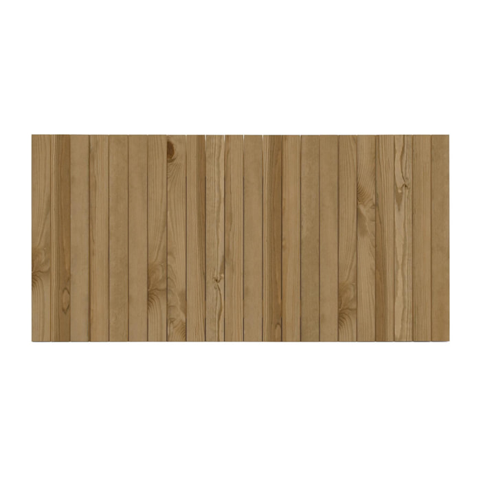 Tête de lit en bois massif ton chêne foncé de différentes tailles