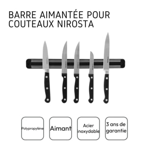 Ensemble de 2 Barres aimantées pour Couteaux et ustensiles en métal Nirosta Divers