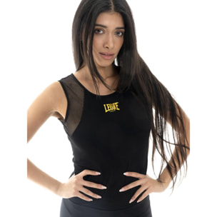 Camiseta de tirantes de mujer con sisas de malla Leone Gold