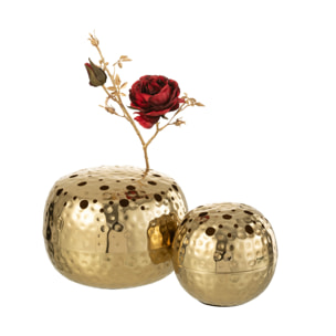 J-Line vase Boule Avec Trous - métal - or - large - Ø 23 cm