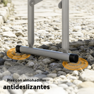 Conjunto de Camping Plegable de 3 Piezas, Mesa Plegable Camping con Bancos, Incluye 1 Mesa de Camping 180x74x74 cm y 2 Bancos, Asas, Impermeable, para Acampadas, Jardín, Pícnic, Blanco