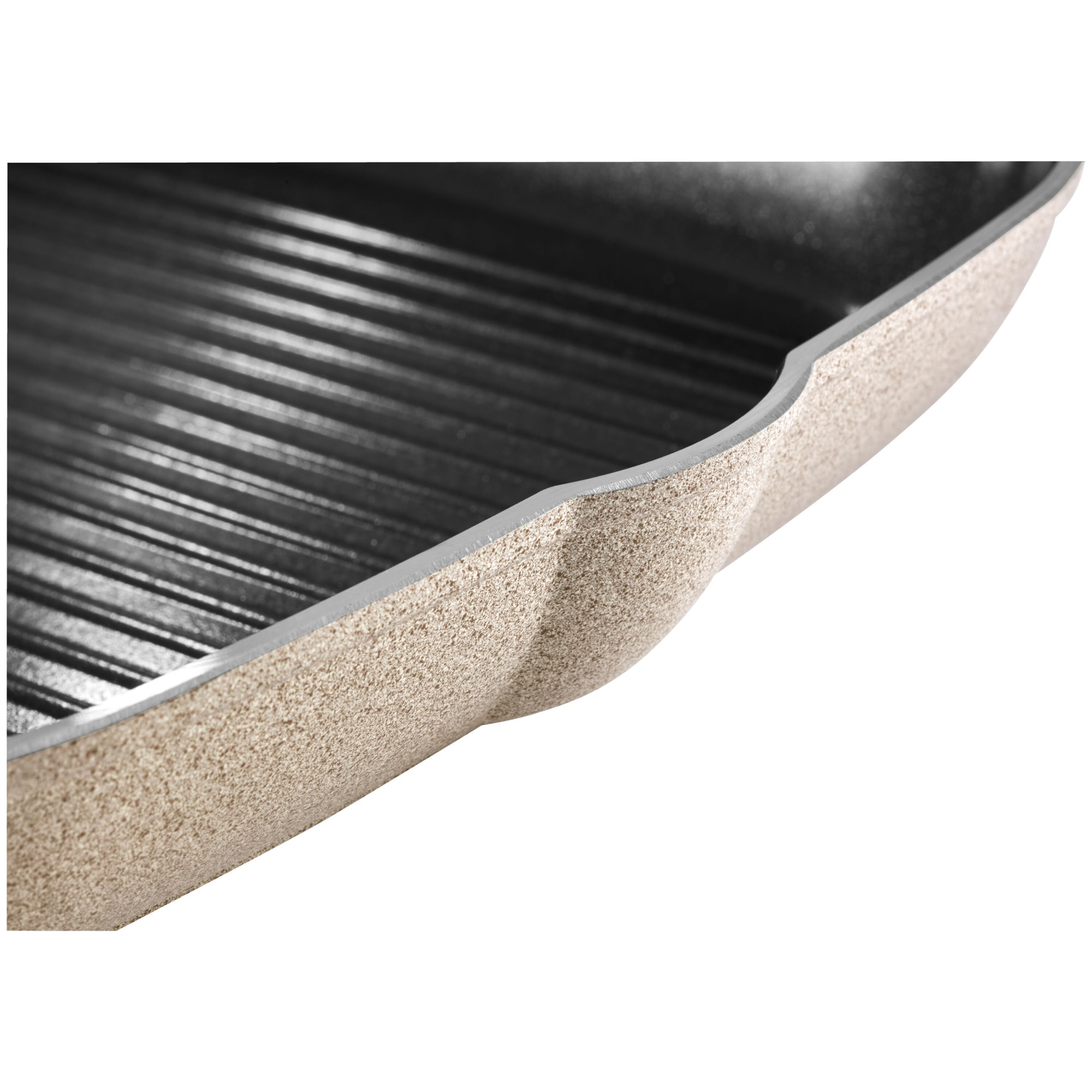 Gril BALLARINI Ledro 28 cm, Aluminium, Revêtement Céramique, Sable