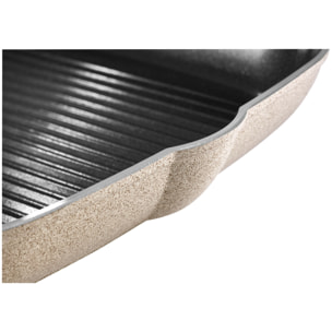 Gril BALLARINI Ledro 28 cm, Aluminium, Revêtement Céramique, Sable