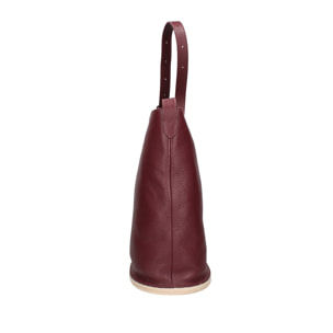 Borsa a spalla da donna Made in Italy - Modello Zelia Plus - 100% pelle - 29.0 x 32.0 x 17.5 cm