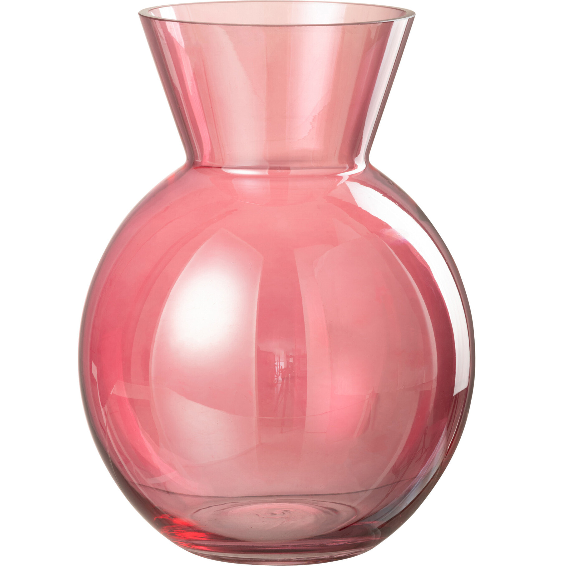 J-Line Vase Boule Verre Rouge Large