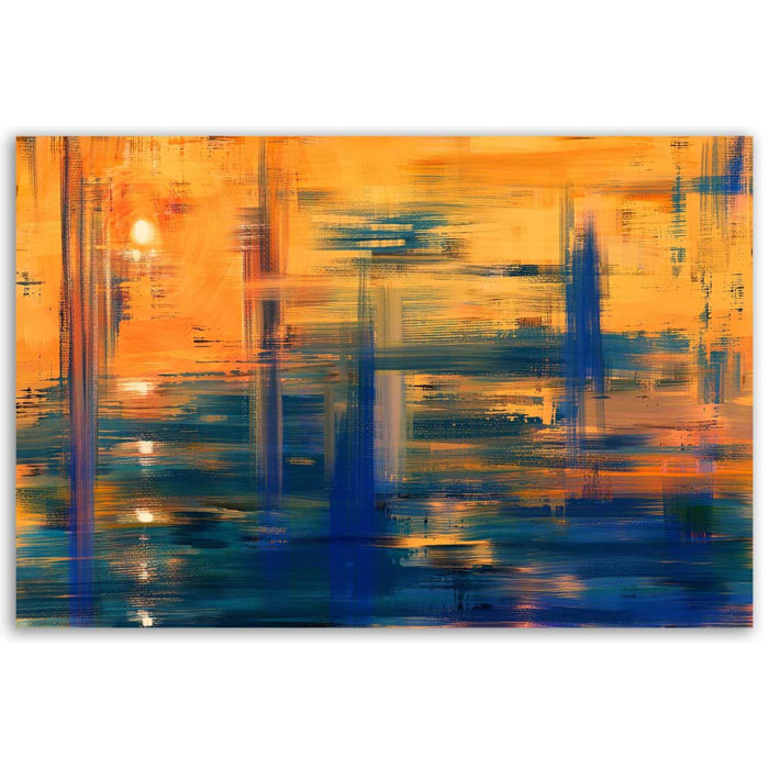 Tableau abstrait coucher de soleil vibrant Toile imprimée
