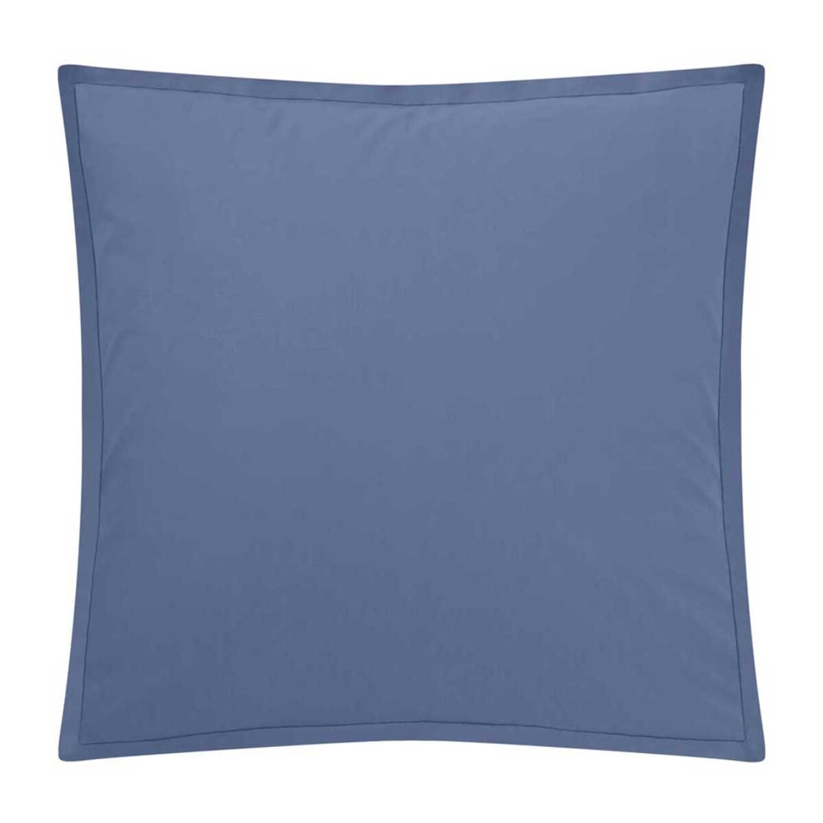 Taie d'oreiller unie coton, Made in France, TOUT DOUX , Bleu Denim